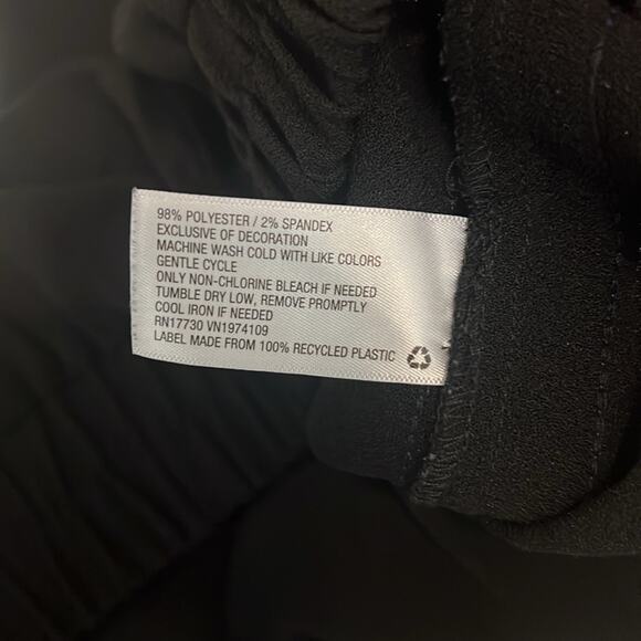 Wild Fable Track Pants Womens S Black Blue Stripe Pull On Crop Athletic Stretch - Picture 5 of 5